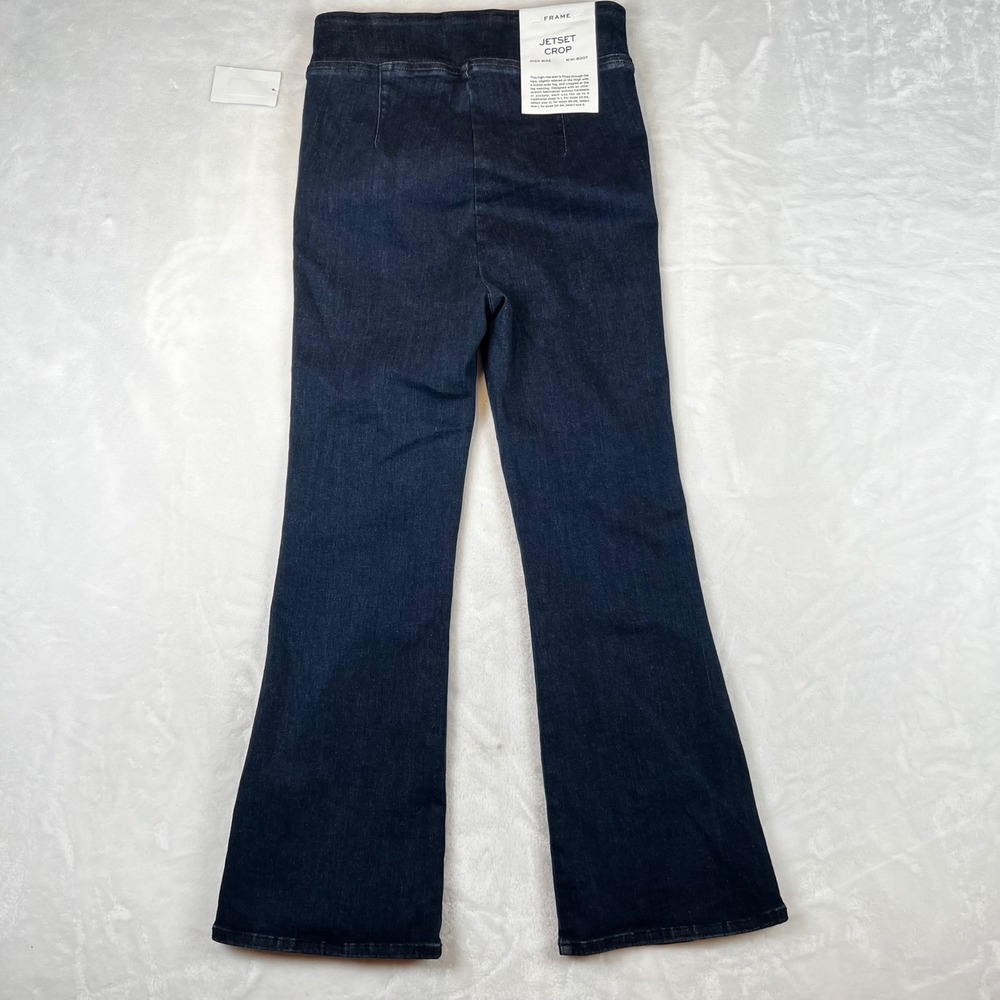 FRAME Jetset Crop Mini Boot High Rise Jeans Keller Dark Wash Size 2